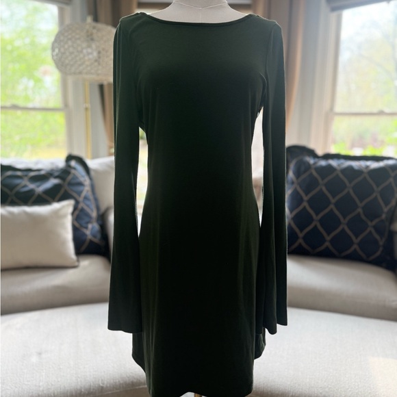 Free People Dresses & Skirts - FP Beach Green Long Sleeve Backless Dress